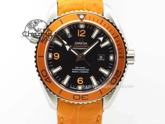 0323 Planet Ocean 43.5mm SS VSF 1:1 Best Edition Brown Bezel Sand Dial on Sand Rubber Strap A8900 Super Clone Neat 7710